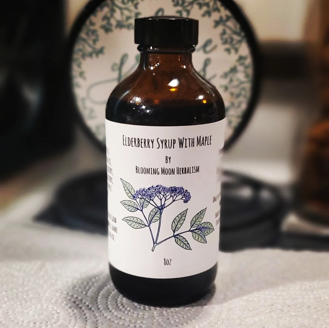 Blueberry Elderberry Syrup With Maple (safe for kids 6M+)