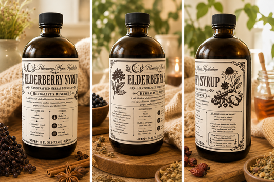 Elderberry Syrup With Honey & Herbs